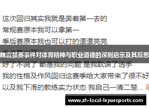 魏震禁赛事件对体育精神与职业道德的深刻启示及其反思